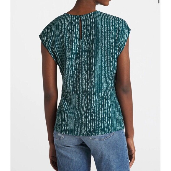 Stitch Fix Blouse Kayleigh Haylee Wrap Blouse Teal Size large NWT - Picture 10 of 10